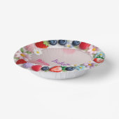 レッドストロベリーベリーデイジー誕生日パーティー ペーパーボウル (傾斜あり)