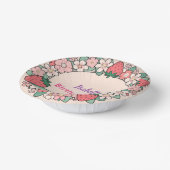 レッドストロベリーベリーデイジー誕生日パーティー ペーパーボウル (傾斜あり)