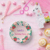 レッドストロベリーベリーデイジー誕生日パーティー ペーパーボウル (パーティー)