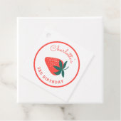 レッドストロベリーベリーメッセージカード フェイバータグ (インサイチュ)