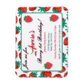 レッドストロベリーベリー1stバースデーキープサケ マグネット (縦)