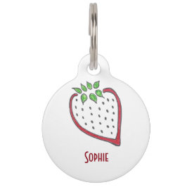 レッドストロベリーラベル ペット　ネームタグ