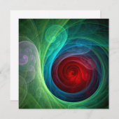 レッドストームフローラモダン抽象芸術アートカラーパターン (正面/裏面)