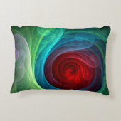 レッドストームフローラモダン抽象芸術アートカラーパターン アクセントクッション (裏面)