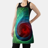 レッドストームフローラモダン抽象芸術アートカラーパターン エプロン (インサイチュ)