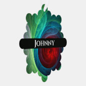 レッドストームフローラモダン抽象芸術アートカラーパターン オーナメントカード (右)