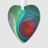 レッドストームフローラモダン抽象芸術アートカラーパターン オーナメント (正面)