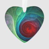 レッドストームフローラモダン抽象芸術アートカラーパターン オーナメント (裏面)