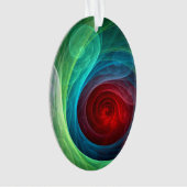 レッドストームフローラモダン抽象芸術アートカラーパターン オーナメント (正面)