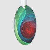 レッドストームフローラモダン抽象芸術アートカラーパターン オーナメント (正面)