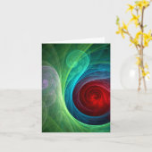 レッドストームフローラモダン抽象芸術アートカラーパターン カード (黄色い花)