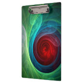 レッドストームフローラモダン抽象芸術アートカラーパターン クリップボード (左)