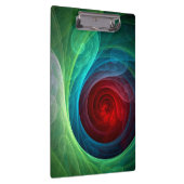 レッドストームフローラモダン抽象芸術アートカラーパターン クリップボード (右)