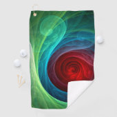 レッドストームフローラモダン抽象芸術アートカラーパターン ゴルフタオル (インサイチュ)