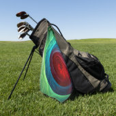 レッドストームフローラモダン抽象芸術アートカラーパターン ゴルフタオル (グリーン)