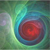 レッドストームフローラモダン抽象芸術アートカラーパターン シール (正面)