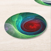 レッドストームフローラモダン抽象芸術アートカラーパターン スクエアペーパーコースター (アングル)