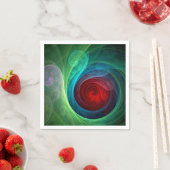 レッドストームフローラモダン抽象芸術アートカラーパターン スタンダードカクテルナプキン (インサイチュ)