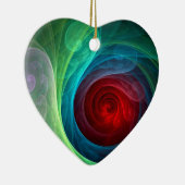 レッドストームフローラモダン抽象芸術アートカラーパターン セラミックオーナメント (右)