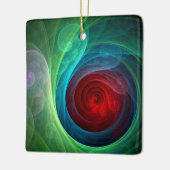 レッドストームフローラモダン抽象芸術アートカラーパターン セラミックオーナメント (左)