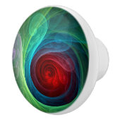 レッドストームフローラモダン抽象芸術アートカラーパターン セラミックノブ (右)