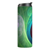 レッドストームフローラモダン抽象芸術アートカラーパターン タンブラー (回転左)