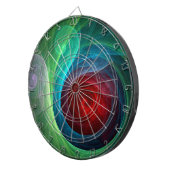 レッドストームフローラモダン抽象芸術アートカラーパターン ダーツボード (正面右)