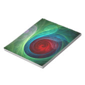 レッドストームフローラモダン抽象芸術アートカラーパターン ノートパッド (回転)