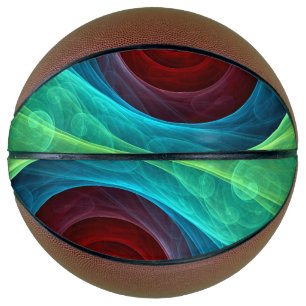 レッドストームフローラモダン抽象芸術アートカラーパターン バスケットボール