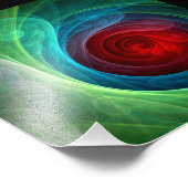 レッドストームフローラモダン抽象芸術アートカラーパターン フォトプリント            (角)