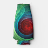 レッドストームフローラモダン抽象芸術アートカラーパターン ボトルクーラー (正面)