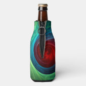 レッドストームフローラモダン抽象芸術アートカラーパターン ボトルクーラー (ボトル裏面)