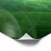 レッドストームフローラモダン抽象芸術アートカラーパターン ポスター (コーナー)