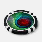 レッドストームフローラモダン抽象芸術アートカラーパターン ポーカーチップ (シングル)