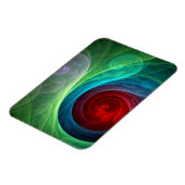 レッドストームフローラモダン抽象芸術アートカラーパターン マグネット (左側)