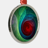 レッドストームフローラモダン抽象芸術アートカラーパターン メタルオーナメント (右)