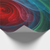 レッドストームフローラモダン抽象芸術アートカラーパターン ラッピングペーパー (角)