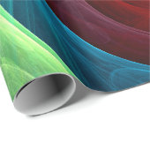 レッドストームフローラモダン抽象芸術アートカラーパターン ラッピングペーパー (ロールコーナー)