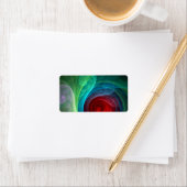 レッドストームフローラモダン抽象芸術アートカラーパターン ラベル (インサイチュ)