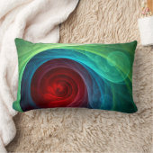 レッドストームフローラモダン抽象芸術アートカラーパターン ランバークッション (ブランケット)