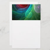 レッドストームフローラモダン抽象芸術アートカラーパターン 便箋 (正面/裏面)