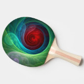 レッドストームフローラモダン抽象芸術アートカラーパターン 卓球ラケット (横)