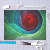 レッドストームフローラモダン抽象芸術アートカラーパターン 薄葉紙 (クラフト)