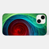 レッドストームフローラモダン抽象芸術アートカラーパターン Case-Mate iPhoneケース (裏面 (横))