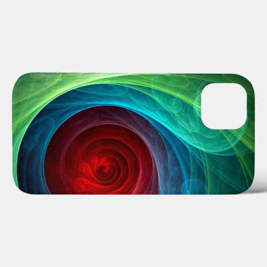 レッドストームフローラモダン抽象芸術アートカラーパターン Case-Mate iPhoneケース (裏面 (横))