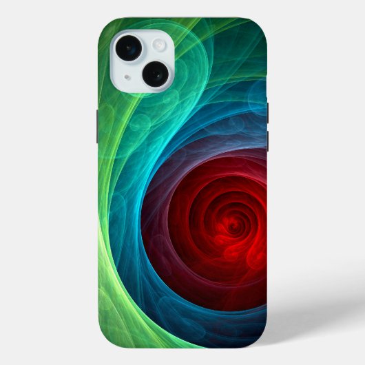 レッドストームフローラモダン抽象芸術アートカラーパターン Case-Mate iPhoneケース (裏面)