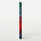 レッドストームフローラモダン抽象芸術アートカラーパターン iPhoneケース (左側)