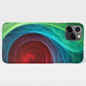レッドストームフローラモダン抽象芸術アートカラーパターン iPhoneケース (裏面横)