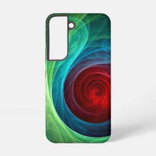 レッドストーム フローラル モダン アブストラクトアート カラーパターン SAMSUNG GALAXY S22ケース