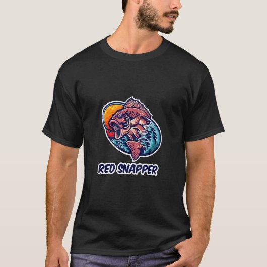 レッドスナッパー釣り Tシャツ (正面)